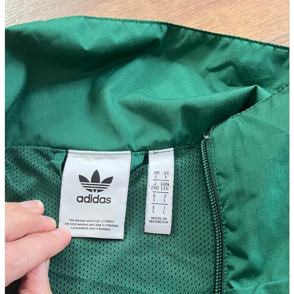 Adidas Trefoil 3 stripes track jacket green size L - Picture 11 of 13
